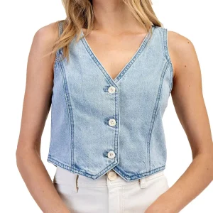 Ee Some Women's Denim Sleeveless Vest Top