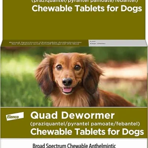Elanco Chewable Quad Dewormer Small Dog 2-25lbs 4pk
