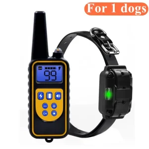 Electric Dog Training Collar Waterproof Dog Bark Collar Pet With Remote Control Rechargeable Anti Barking