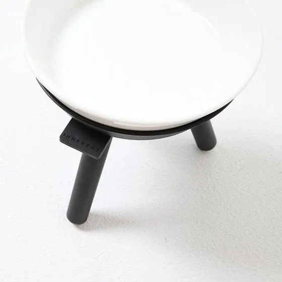 Elevated Ceramic Dog Bowl W/ Stand in Black (Tall) - Image 2