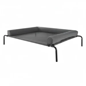 Elevated Dog Bed For Large Dog Portable Raised Dog Cot With Pillow XL Gray