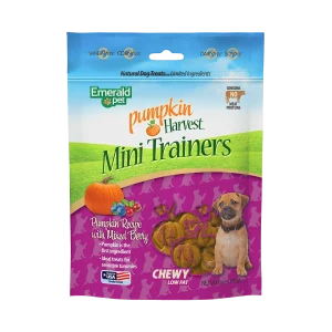 Emerald Pet Pumpkin Harvest Trainers Mixed Berry Chewy Dog Treats 6oz.