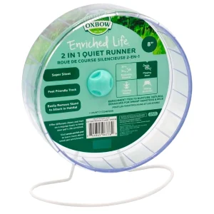 Enriched Life Small Pet 2 in 1 Quiet Runner Exercise Wheel