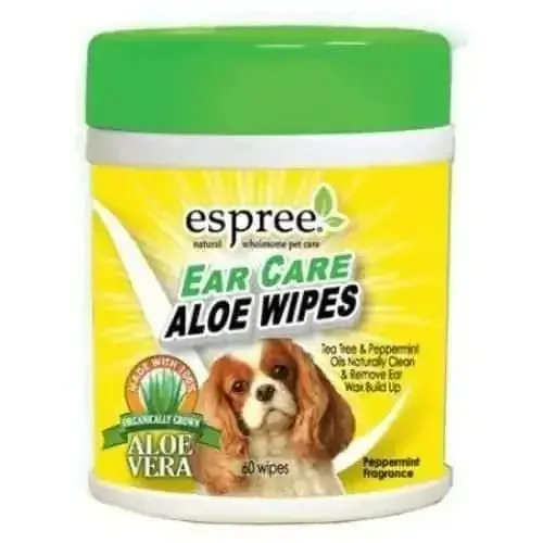 Espree Ear Care Aloe Dog Wipes 60 Count