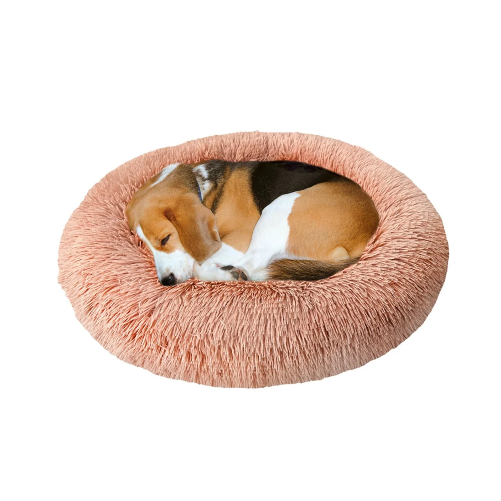Ethical Pet Sleep Zone Luxe Round Faux Fur 27? Dusty Rose - Image 2