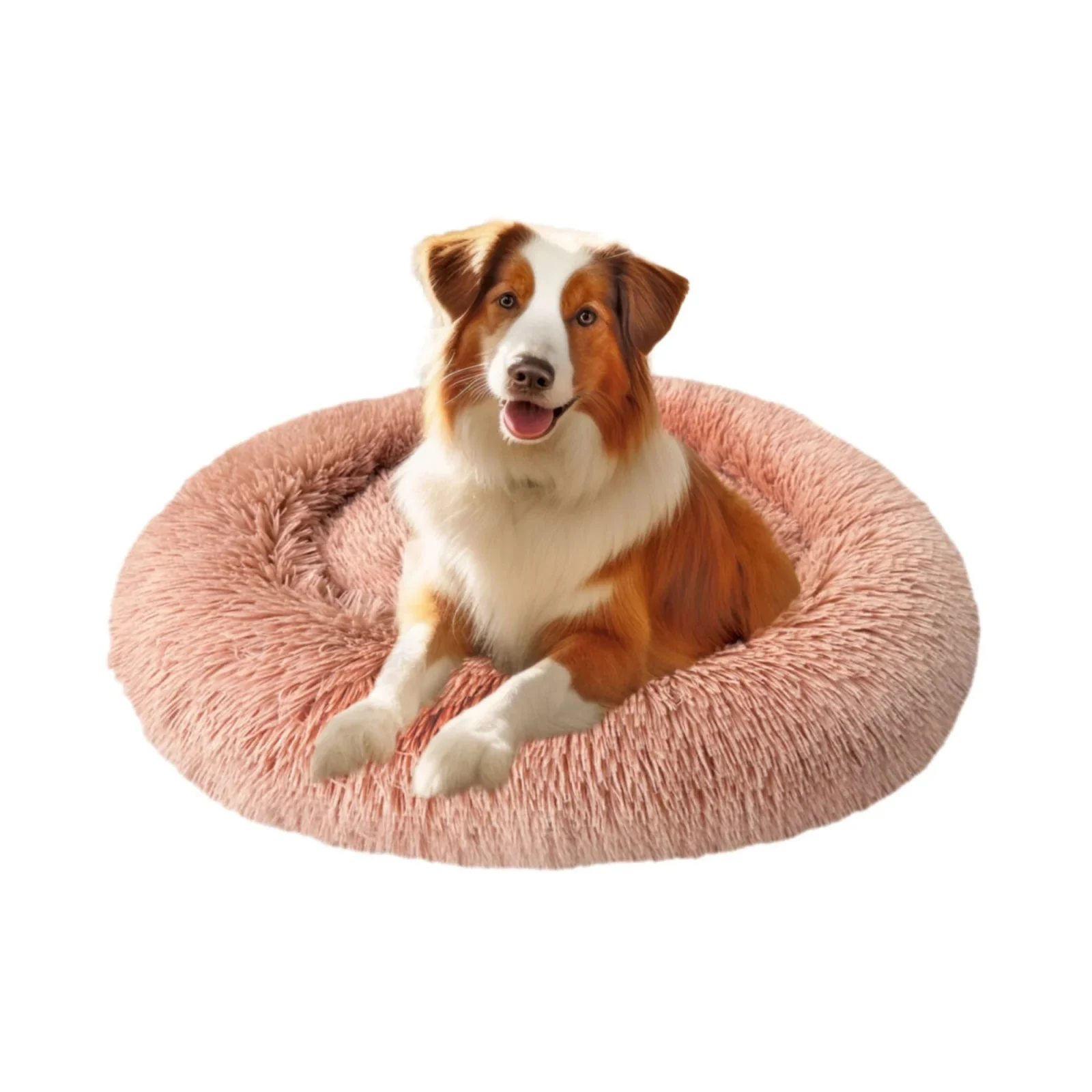 Ethical Pet Sleep Zone Luxe Round Faux Fur 39? Dusty Rose - Image 2