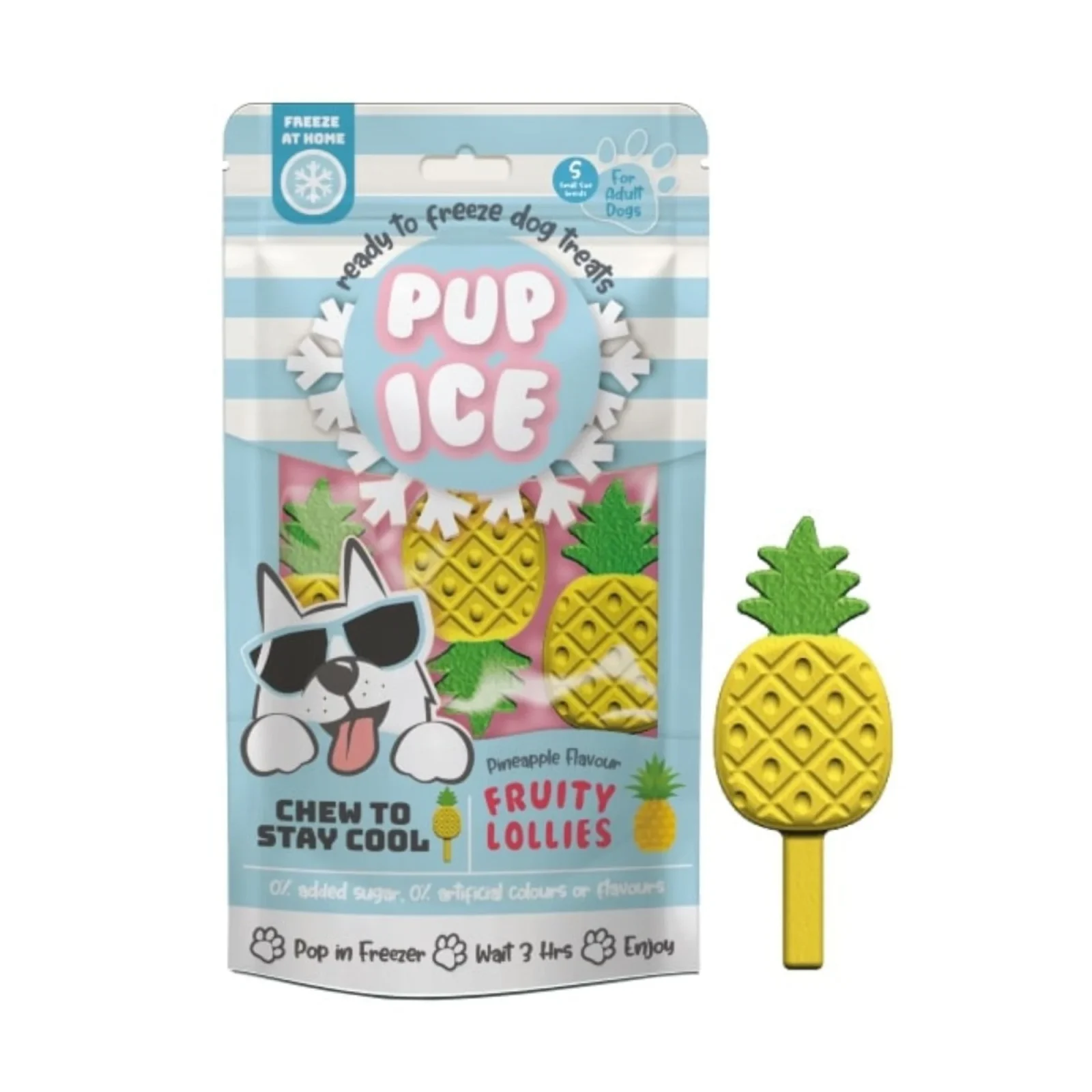 Ethical Products Pup Ice Fruity Lollie Pop Dog Treat Pineapple 3pk