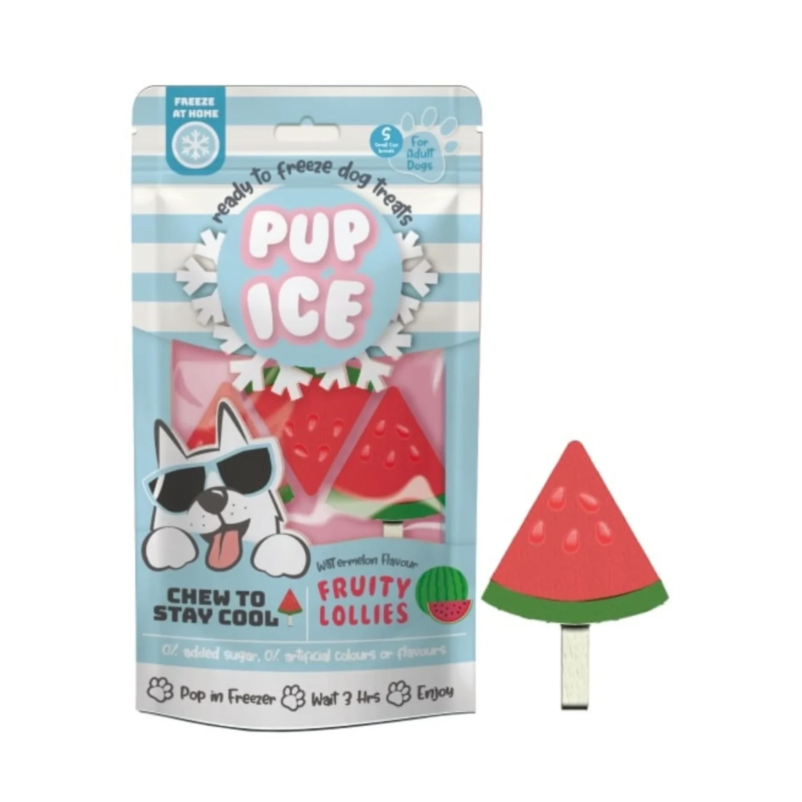 Ethical Products Pup Ice Fruity Lollie Pop Dog Treat Watermelon 3pk