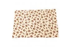 Ethical Snuggler Bones/Paws Print Blanket Cream 40X60