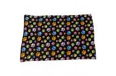 Ethical Snuggler Rainbow Pawprnt Blanket Black 40X60