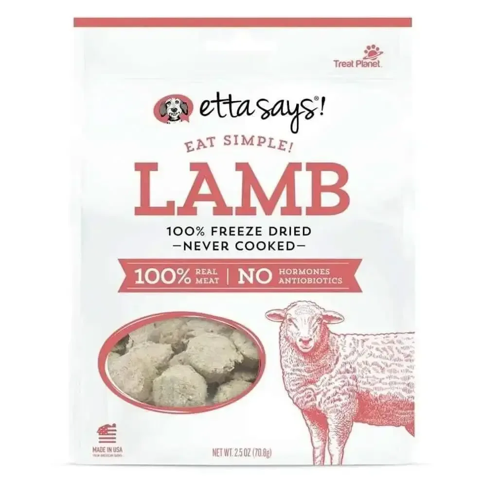 Etta Says! Eat Simple 100% Freeze Dried Lamb Dog Treats 2.5 oz