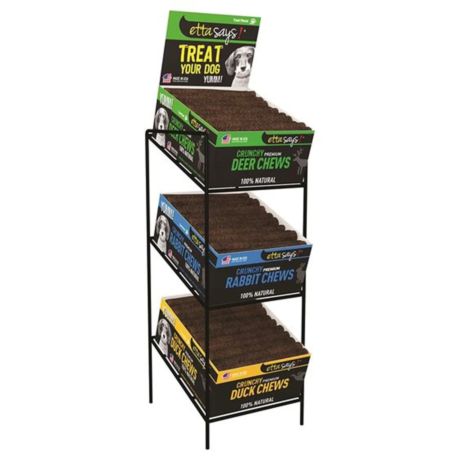 Etta Says! Metal Counter Display Rack, Free With 3 Boxes Of Dog Chews
