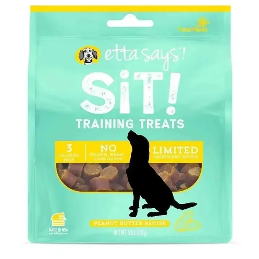 Etta Says! Sit! Dog Training Treats Peanut Butter Recipe 6 oz