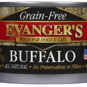 Evanger's Grain-Free Buffalo Canned Cat and Dog Food - 6 Oz - Case of 24