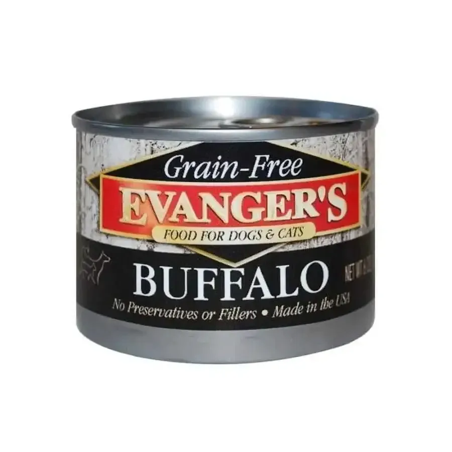 Evanger's Grain-Free Buffalo Canned Dog & Cat Food 24ea/6 oz