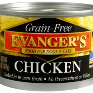 Evanger's Grain-Free Chicken Canned Cat and Dog Food - 6 Oz - Case of 24