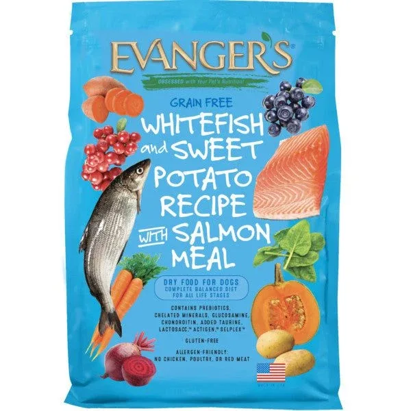 Evanger's Grain-Free Dog Food with Whitefish & Sweet Potato & Salmon