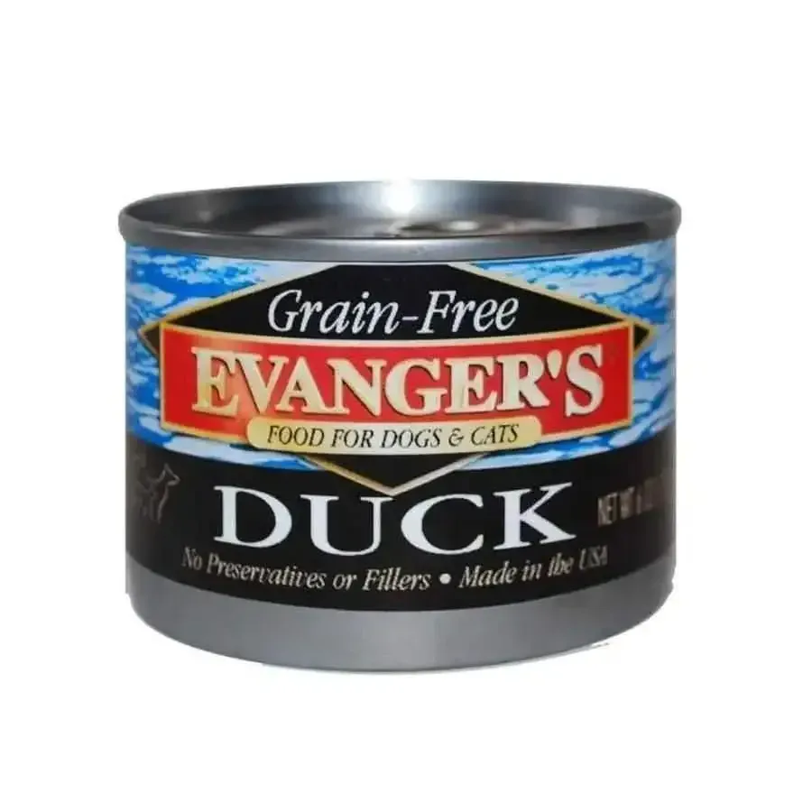 Evanger's Grain-Free Duck Canned Dog & Cat Food 24ea/6 oz
