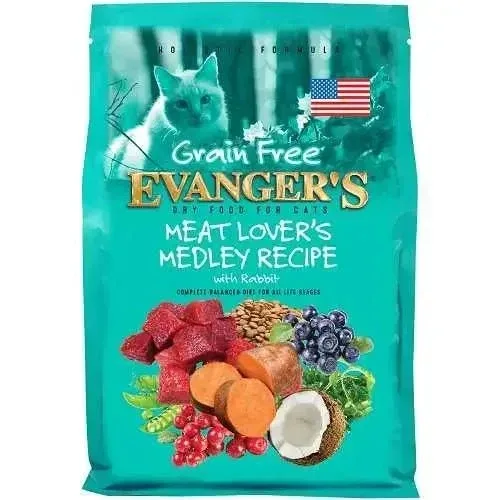 Evanger's Grain Free Meat Lover’s Medley Recipe With Rabbit For Cats 4.4 lb