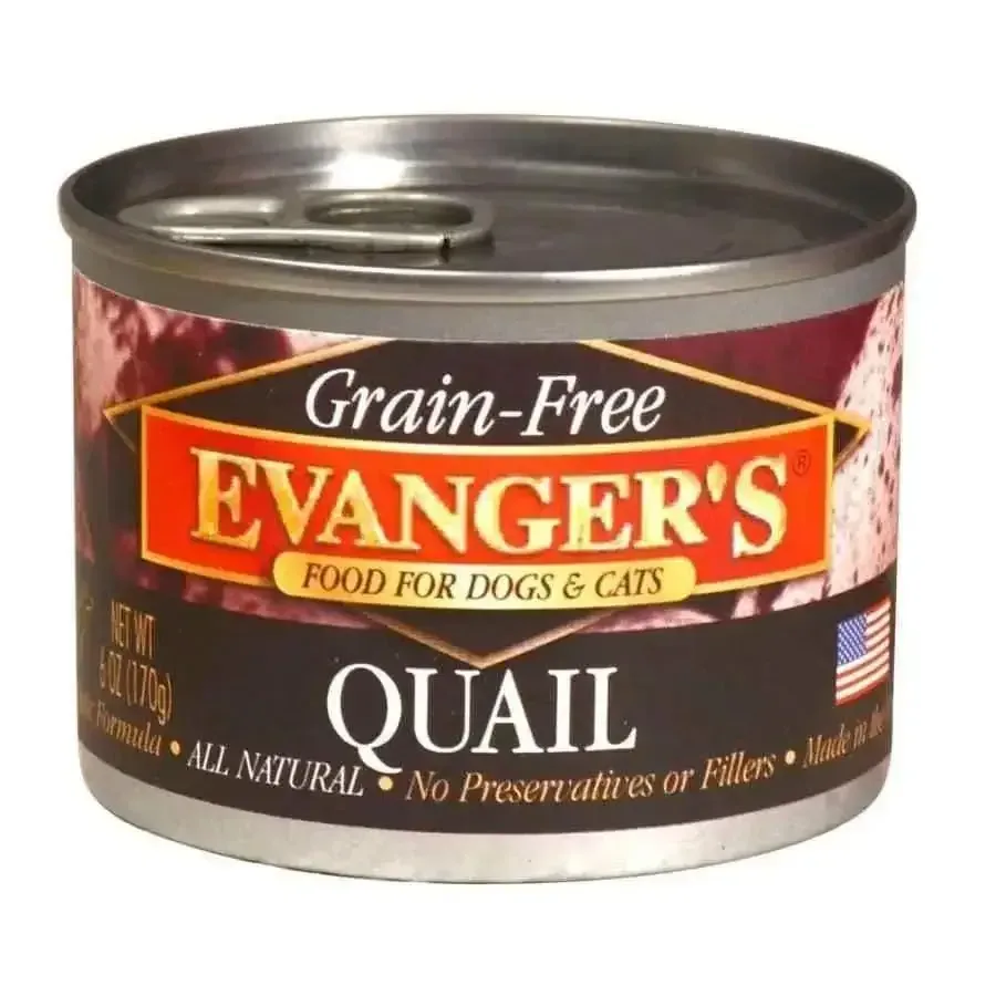 Evanger's Grain-Free Quail Canned Dog & Cat Food 24ea/6 oz