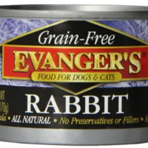 Evanger's Grain-Free Rabbit Canned Cat and Dog Food - 6 Oz - Case of 24