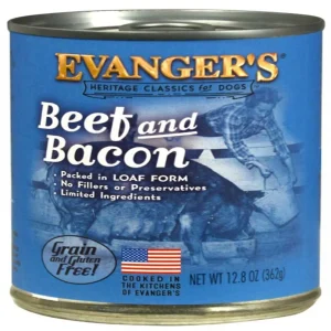 Evanger's Heritage Classic Wet Dog Food Beef & Bacon 12.8oz 12pk