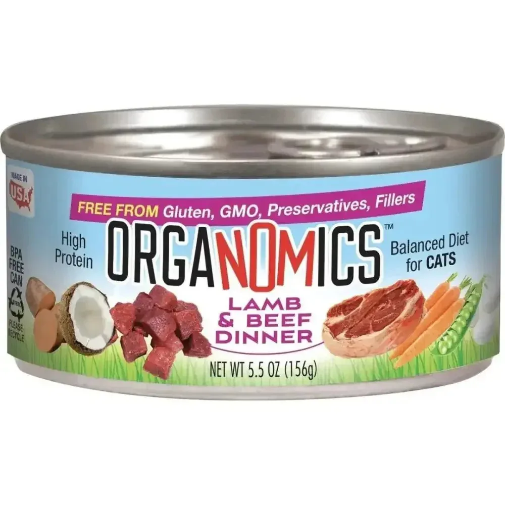 Evanger's OrgaNOMics Grain-Free Wet Cat Food - Pork & Beef Dinner Pate 24/5.5oz