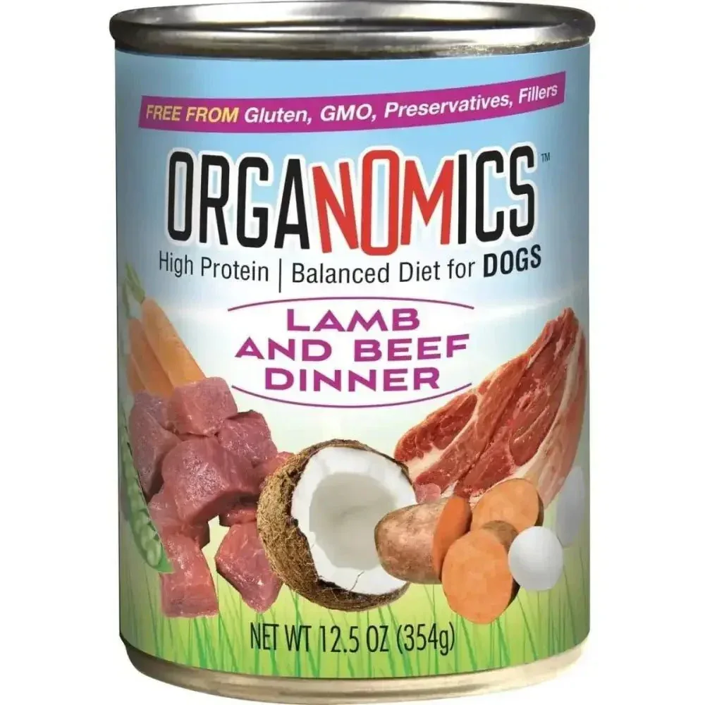 Evanger's OrgaNOMics Grain-Free Wet Dog Food Lamb & Beef Dinner Pate 12/12.5oz