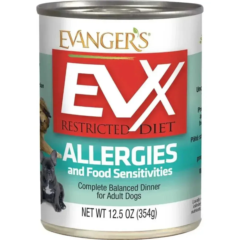 Evanger's Restricted Diet Wet Dog Food for Allergies & Food Sensitivities - 12/12.5oz