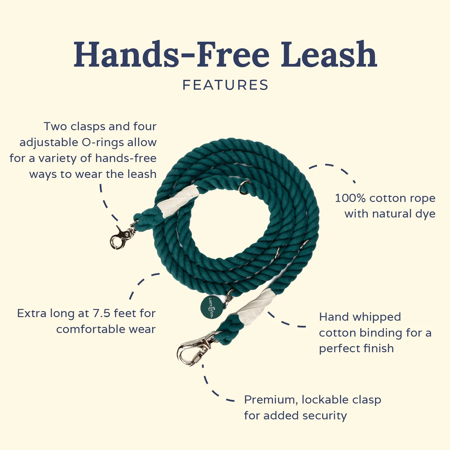 Evergreen Hands-Free Rope Leash - Image 2