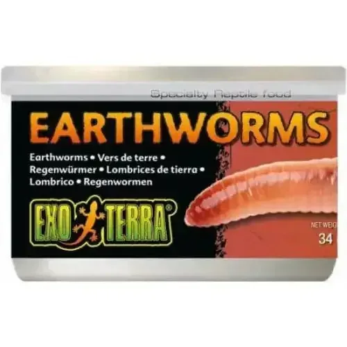 Exo Terra Canned Earthworms Specialty Reptile Food