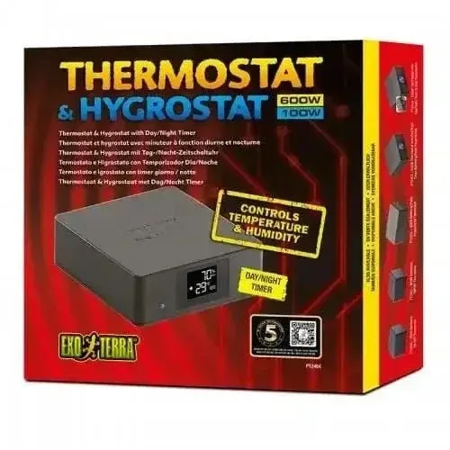 Exo Terra Thermostat (600W) & Hygrostat (100W) with Day/Night timer