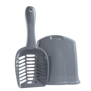 ExquisiCat® 2-in-1 Litter Scoop & Storage Caddy, Designed For Easy Grip, Storage & Odor Containment