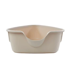 ExquisiCat® Corner X-Large Cat Litter Box, Open Top, Beige