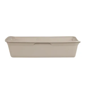 ExquisiCat® Large Cat Litter Box, Open Top, Beige