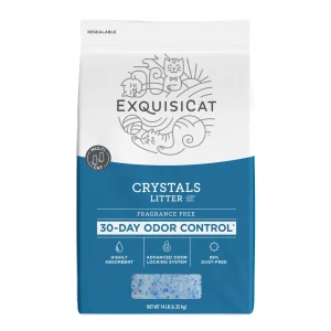 ExquisiCat Litter Crystals Multi-Cat Silica Cat Litter - Unscented, Low Dust