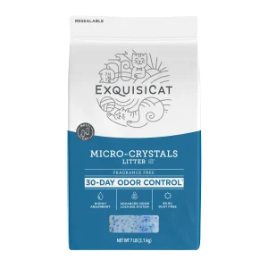 ExquisiCat Litter Micro Crystals Multi-Cat Silica Cat Litter - Unscented, Low Dust
