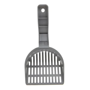 ExquisiCat® Plastic Cat Litter Scoop, Curved Design, Easy To Grip, Clean & Sift- Gray