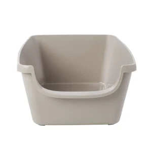 ExquisiCat® X-Large High-Sided Cat Litter Box, Open Top, Beige