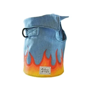 EYE OF DOG | Flames Vest in Blue Denim
