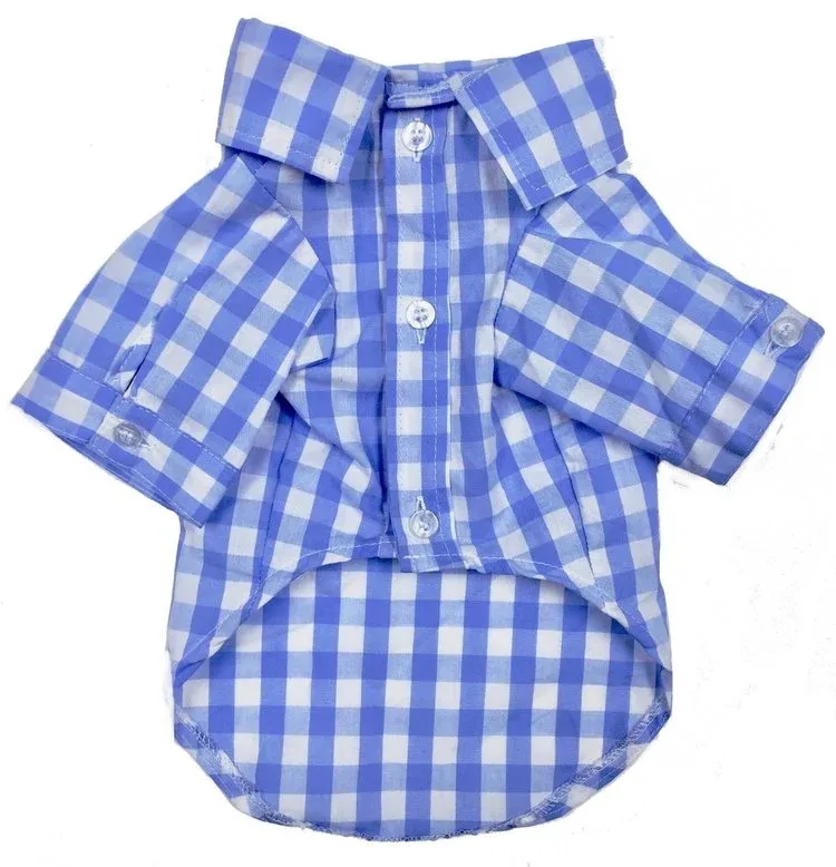 FAB DOG | Blue Plaid Button Down