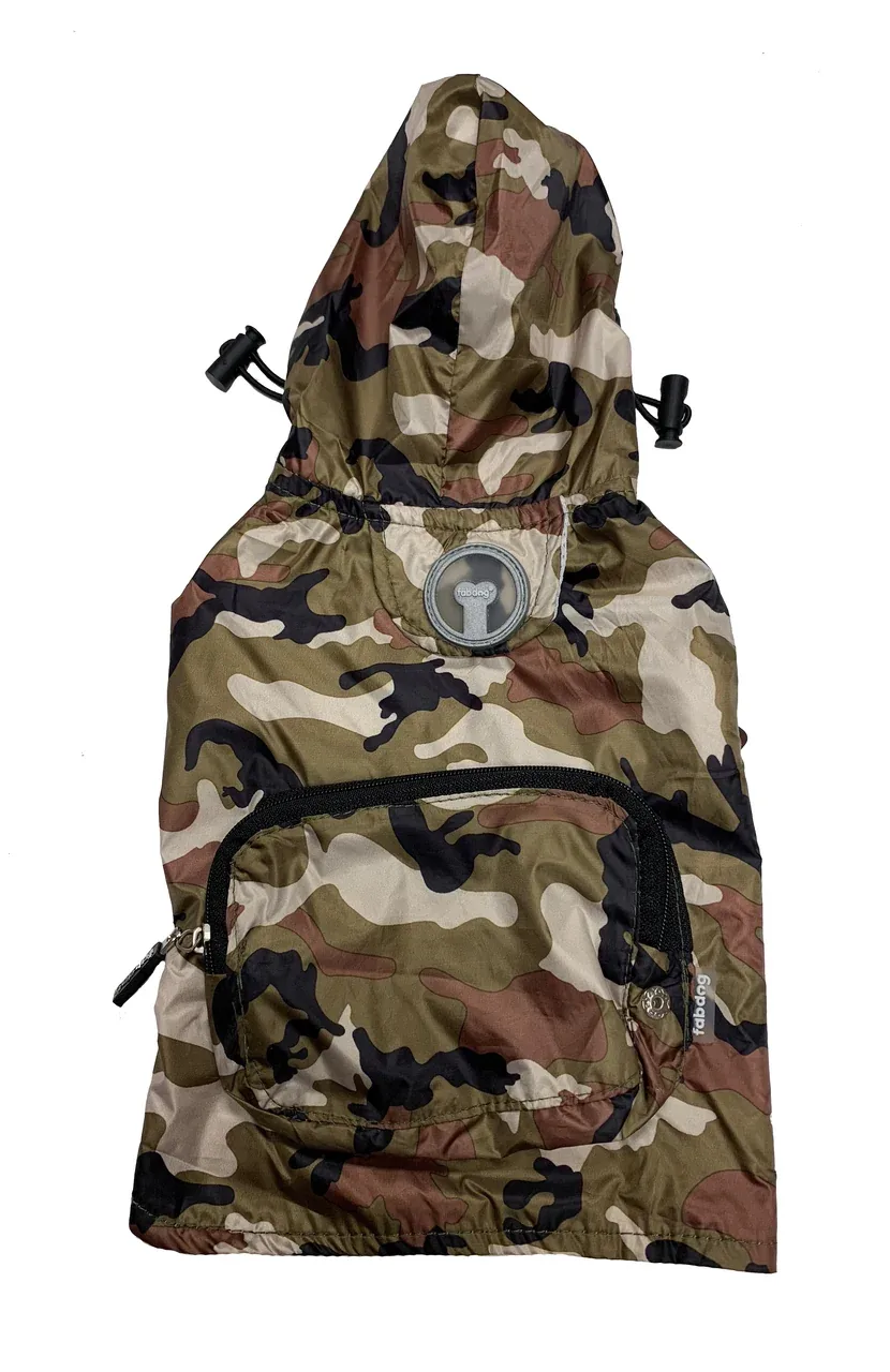 FAB DOG | Camo Packaway Raincoat