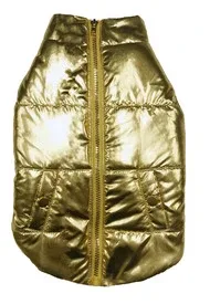 FAB DOG | Metallic Puffer Coat in Gold (BIG DOG SALE)