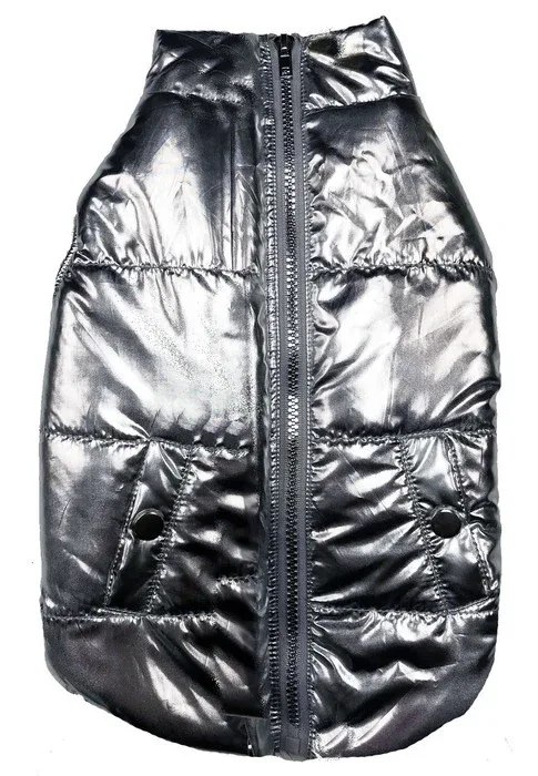 FAB DOG | Metallic Puffer Coat in Silver