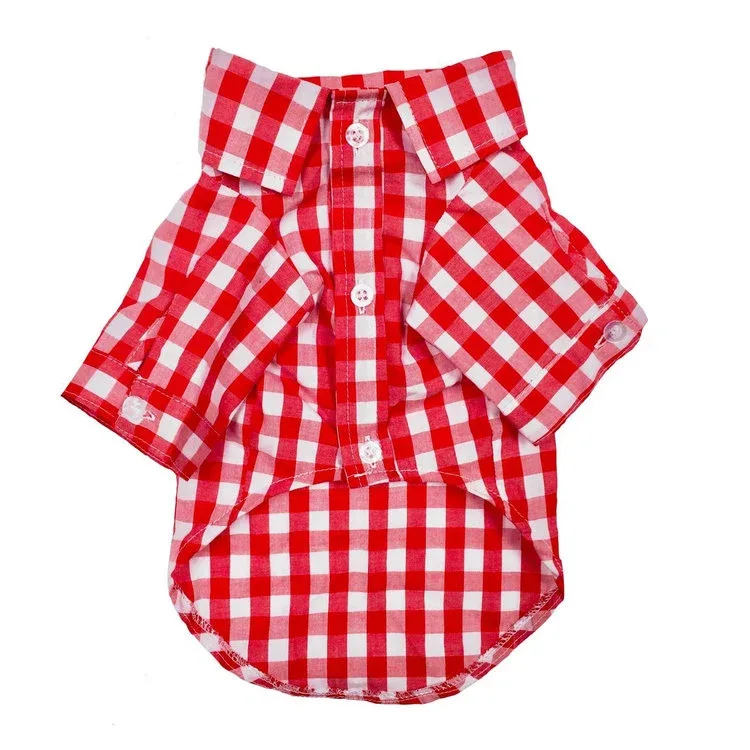 FAB DOG | Red Plaid Button Down