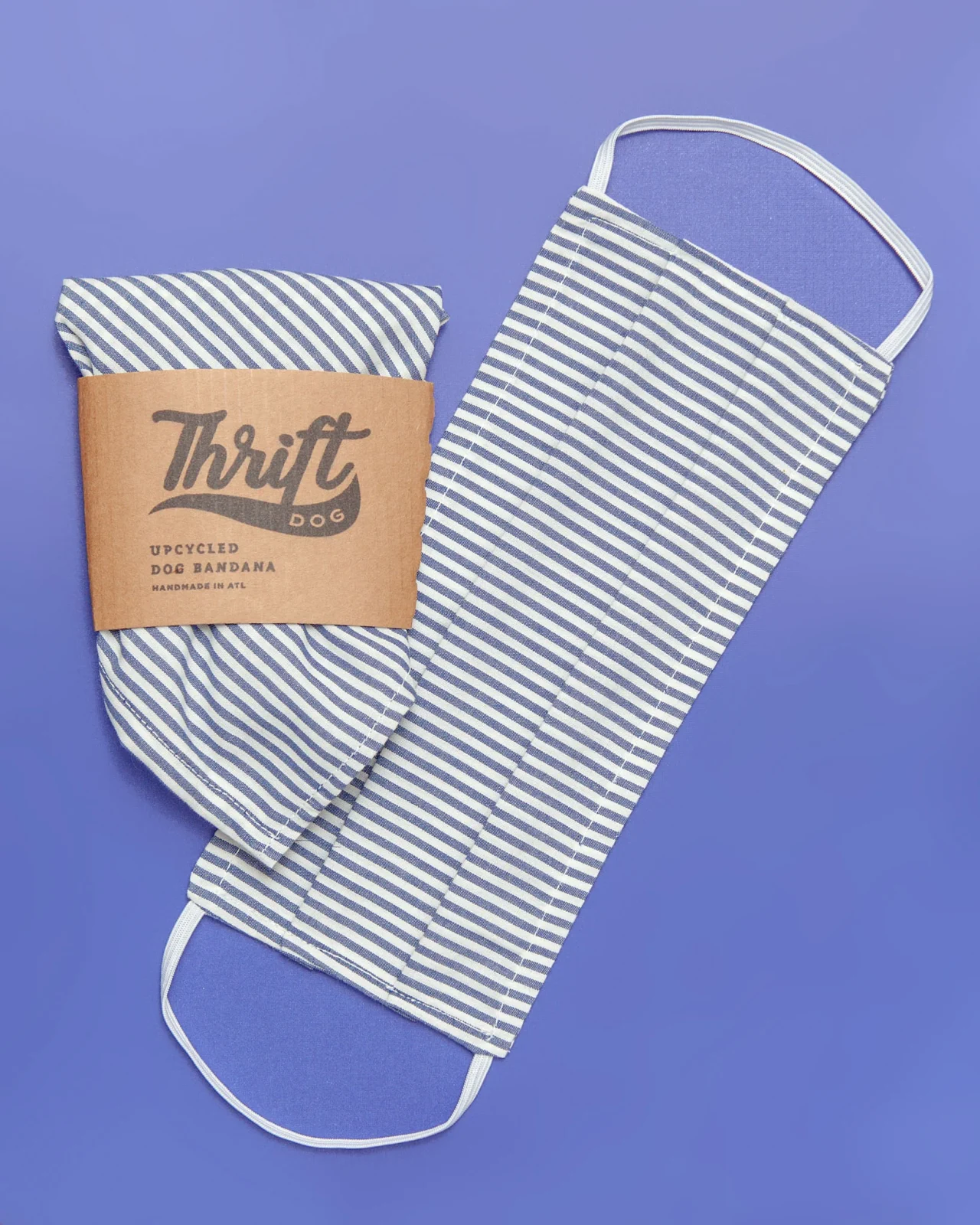 Face Mask & Dog Bandana Set in Nautical Stripe