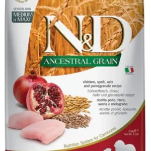 Farmina Ancestral Grain Chicken & Pomegranate Senior Med. & Maxi Dog Food-5.5lbs