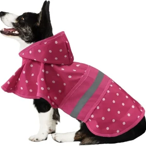 Fashion Pet Polka Dot Dog Raincoat Pink