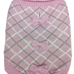 Fashion Pet Pretty in Plaid Dog Sweater Pink