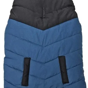 Fashion Pet Reversible Color Block Puffer Dog Jacket Blue